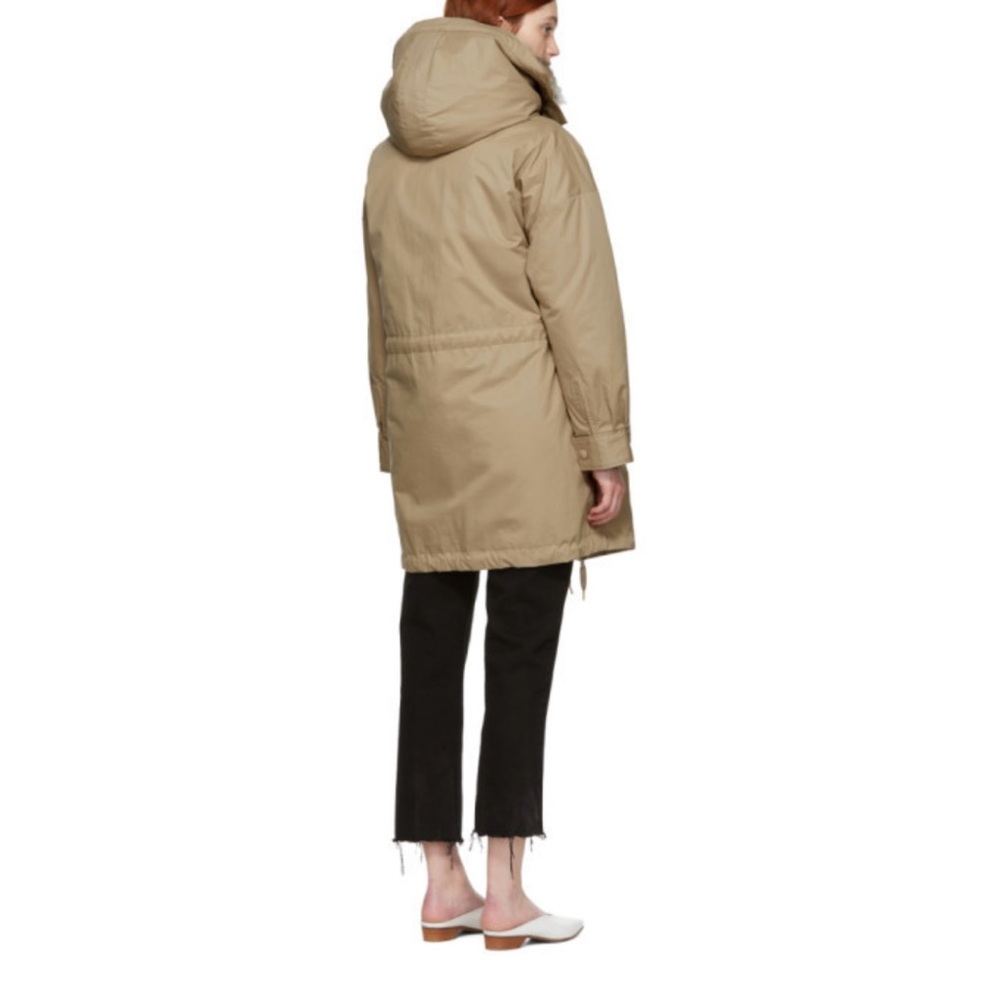 Stella McCartney faux fur lining hooded winter parka coat size IT40 - Picture 3 of 15